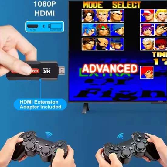 USB TV Game Console Stick with Wireless Controller- 8K UHD 10000+ Retro Video Games