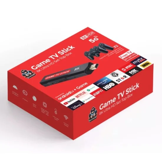 USB TV Game Console Stick with Wireless Controller- 8K UHD 10000+ Retro Video Games